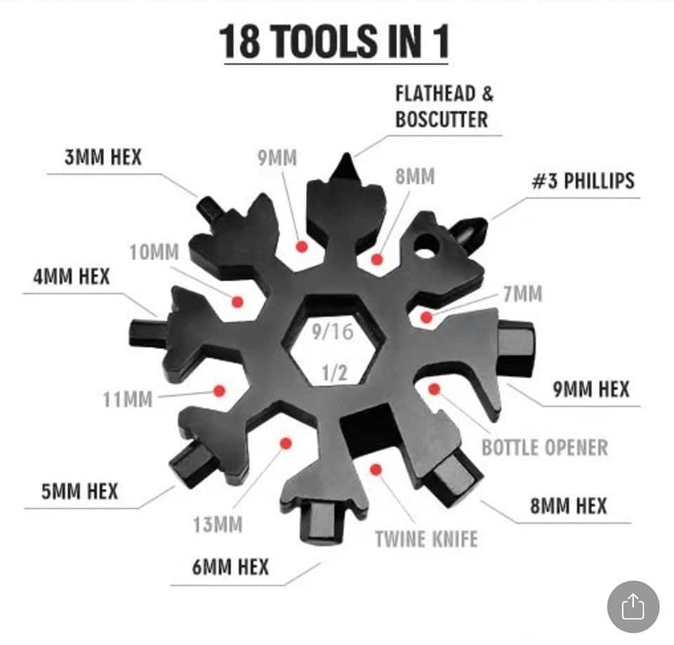 18-in-1 Snowflake Tool by SidePony Boutique