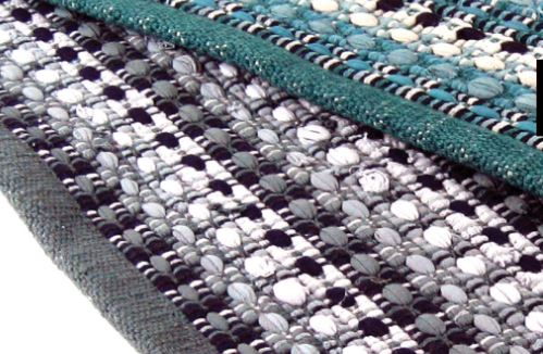 York Rag Rug Cotton Gray 2' x 3' by Homeportonline