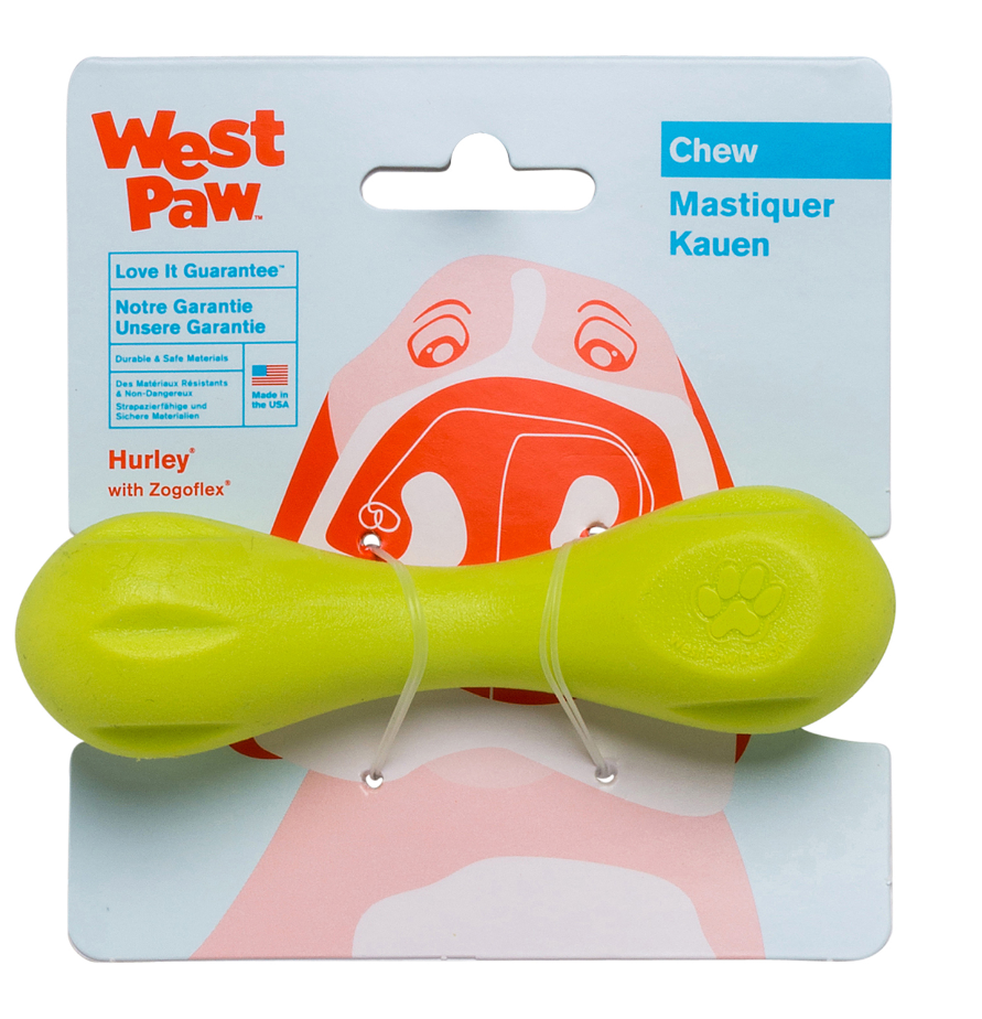 West Paw Hurley Dog Toy Green 4.5" by Pet Food Warehouse