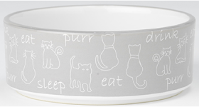 Petrageous Eat Drink Purr Cat Dish by Pet Food Warehouse