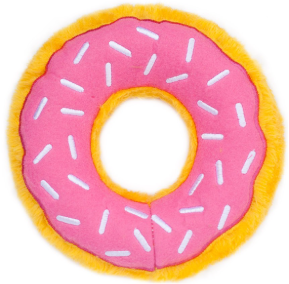 Zippy Paws Mini Strawberry Donut Dog Toy by Pet Food Warehouse