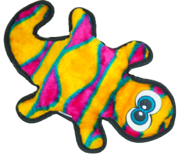 Outward Hound 2 Squeak Orange Invincible Gecko Dog Toy by Pet Food Warehouse