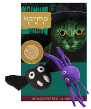 Dharma Dog Karma Cat Wool Bat & Spider 2 Pack by Pet Food Warehouse