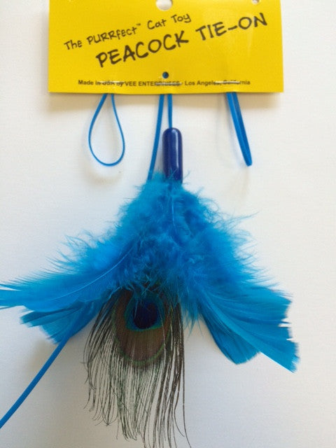 Vee Enterprises Peacock Tie-On Replacement Cat Toy by Pet Food Warehouse