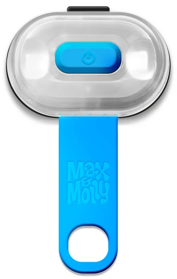 Max & Molly Blue Rechargable Matrix LED Light with Hang Tag by Pet Food Warehouse