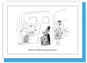 New Yorker Card Dog / Top Hat Go Out by Pet Food Warehouse