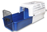 Vanness Calm Carrier with E_Z Load Drawr White & Blue by Pet Food Warehouse