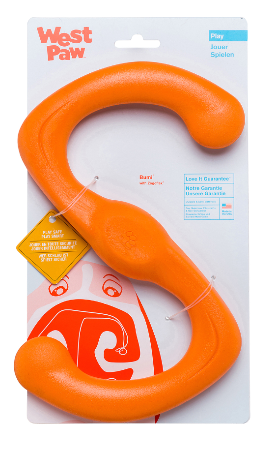 West Paw Bumi Dog Toy Tangerine 8" by Pet Food Warehouse
