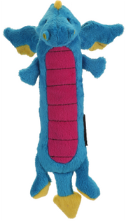 Go Dog Large Blue Skinny Dragon with Chew Guard Dog Toy by Pet Food Warehouse