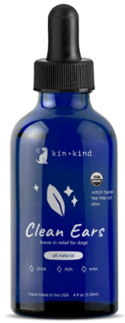 Kin+Kind Clean Ears Ear Cleaner 4oz by Pet Food Warehouse