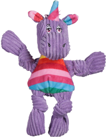 HuggleHound Small Knottie Rainbow Unicorn Dog Toy by Pet Food Warehouse