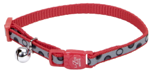 Coastal Lazer Brite Safety Cat Collar 3/8 8-12 Red Bubbles by Pet Food Warehouse