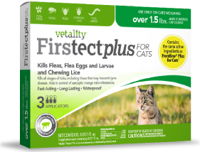 Vetality Firstect Plus For Cats Over 1.5 lbs 3 Pack by Pet Food Warehouse