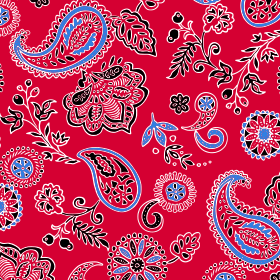 Bandana Floral Paisley Red by Pet Food Warehouse