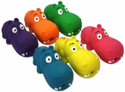 Multipet Assorted Latex Hippo Dog Toy by Pet Food Warehouse