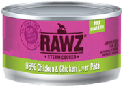 Rawz 96% Chicken Liver Cat Food 3oz by Pet Food Warehouse