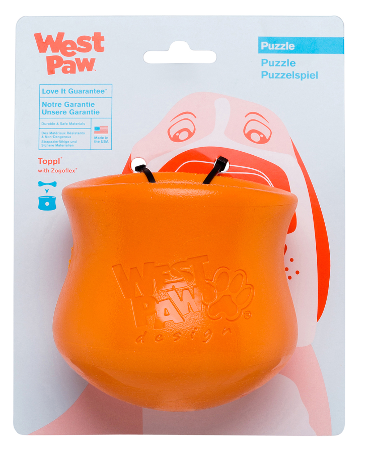 West Paw Toppl Dog Toy Tangerine Large by Pet Food Warehouse