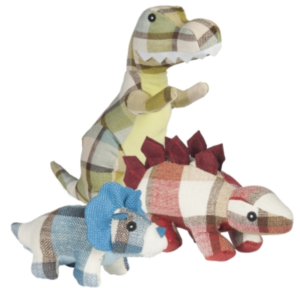 Multipet Plaidosaurus Assorted Dog Toy 15" by Pet Food Warehouse