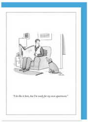 New Yorker Card Dog / Ready For Own Apartment by Pet Food Warehouse