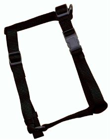 Hamilton Dog Harness Black 3/8" 10-16" by Pet Food Warehouse