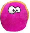 Cycle Dog USA Made Duraplush FuzzBall Orange Fuchsia Small Dog Toy by Pet Food Warehouse