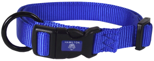 Hamilton Adjustable Dog Collar Blue 3/8" 7-12" by Pet Food Warehouse