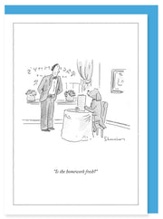 New Yorker Card Dog / Is Homework Fresh by Pet Food Warehouse