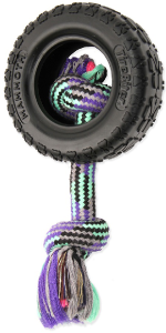 Mammoth Tirebiter II with Rope Dog Toy Medium 5" by Pet Food Warehouse