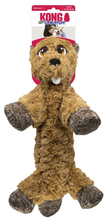 Kong LWF22 Low Stuff Flopzie Medium Beaver Dog Toy by Pet Food Warehouse