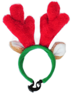Zippy Paws Small Holiday Dog Antlers by Pet Food Warehouse