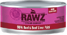 Rawz 96% Beef Liver Cat Food 3oz by Pet Food Warehouse
