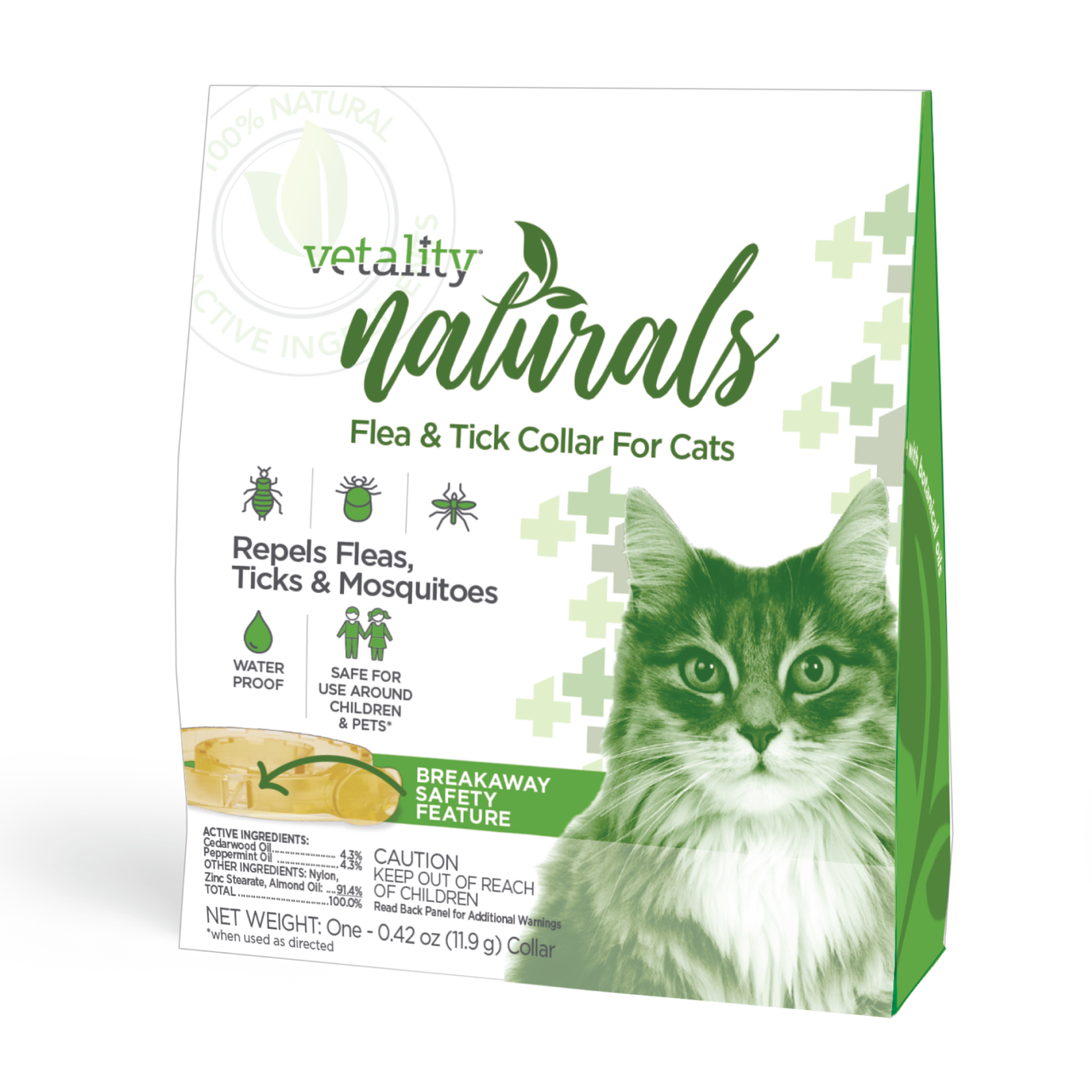 Vetality Naturals Flea & Tick Collar Cat 4 month by Pet Food Warehouse