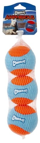 ChuckIt 3 pack Amphibious Balls Dog Toy by Pet Food Warehouse