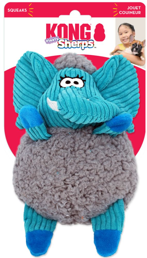 Kong Sherps Floofs Elephant Medium by Pet Food Warehouse