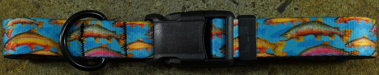 Mtn Straps Collar Trout Tails 12-18 by Pet Food Warehouse