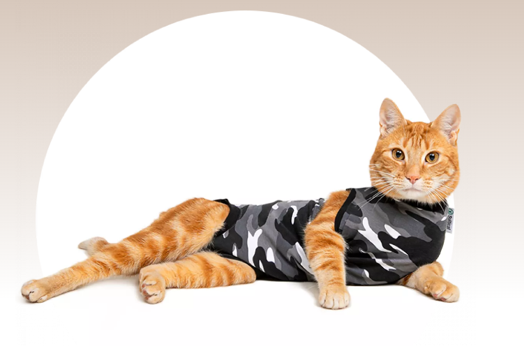 Suitical Recovery Suit Cat Black Extra Extra Extra Small by Pet Food Warehouse