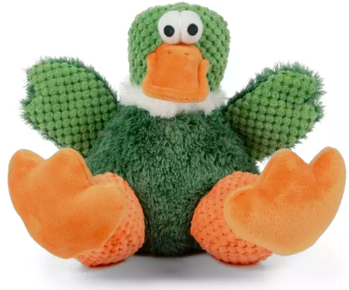 goDog Checkers Just For Me Sitting Duck Green Large by Pet Food Warehouse