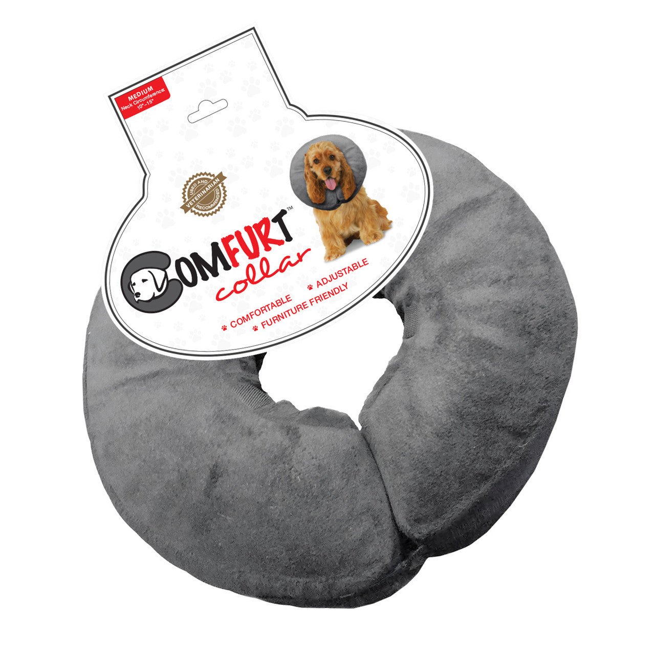 Arlee Comfurt Collar Charcoal 10-15 by Pet Food Warehouse