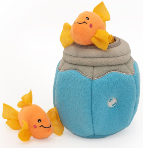 ZippyClaws Burrow Fish in Bowl Cat Toy by Pet Food Warehouse
