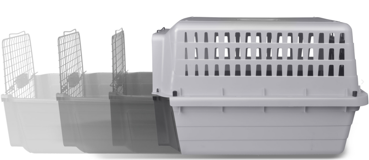 Vanness Calm Carrier with E_Z Load Drawr Black & Grey by Pet Food Warehouse