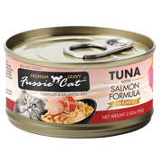 Fussie Cat Premium Tuna w/Salmon in Gravy 2.82oz by Pet Food Warehouse