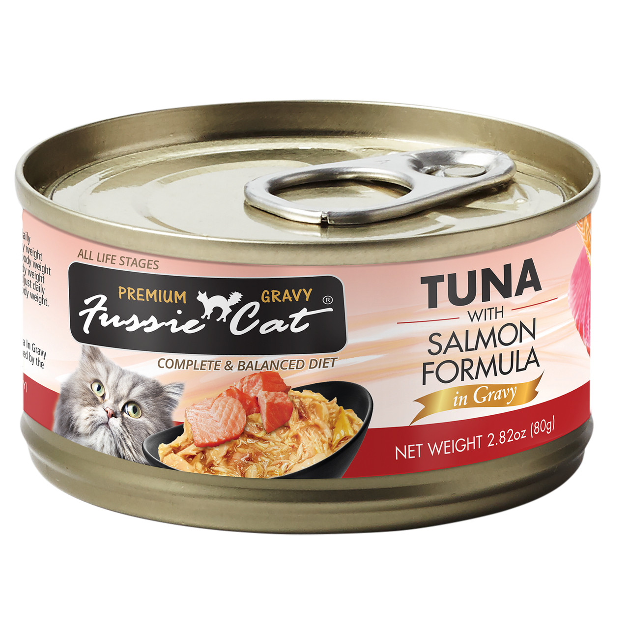 Fussie Cat Premium Tuna w/Salmon in Gravy 2.82oz by Pet Food Warehouse