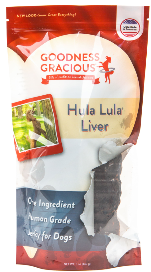 Goodness Gracious Hula Lula Beef Liver Jerky 5oz by Pet Food Warehouse
