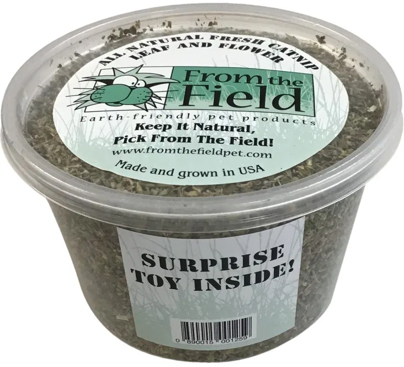 2oz From The Fields Catnip leaf & Flower with Surprise Cat Toy by Pet Food Warehouse