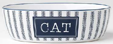 Petrageous 5.5" Country Blue Kitty Dish by Pet Food Warehouse