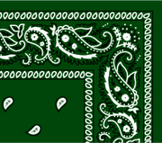 Bandana Paisley Hunter Green by Pet Food Warehouse