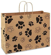 Large Paper Paw Print Gift Bag by Pet Food Warehouse