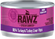 Rawz 96% Turkey Liver Cat Food 3oz by Pet Food Warehouse