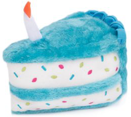 Zippy Paws Birthday Cake Blue Dog Toy by Pet Food Warehouse