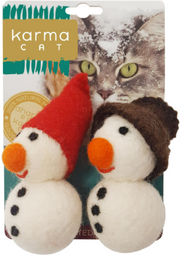Dharma Dog Karma Cat Wool Snowman 2 Pack by Pet Food Warehouse